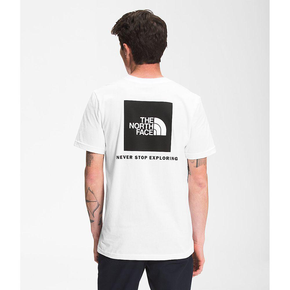 The North Face Κοντό Μανίκι Box Nse Ανδρικα T Shirt - Ασπρα / Μαυρα (ZVGD54123)